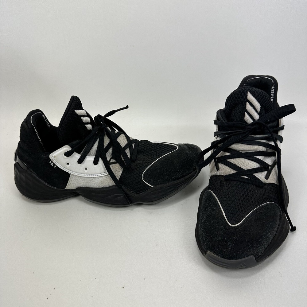 Adidas Mens Harden Vol 4 FV5597 Black Casual Shoes Sneakers Size 8